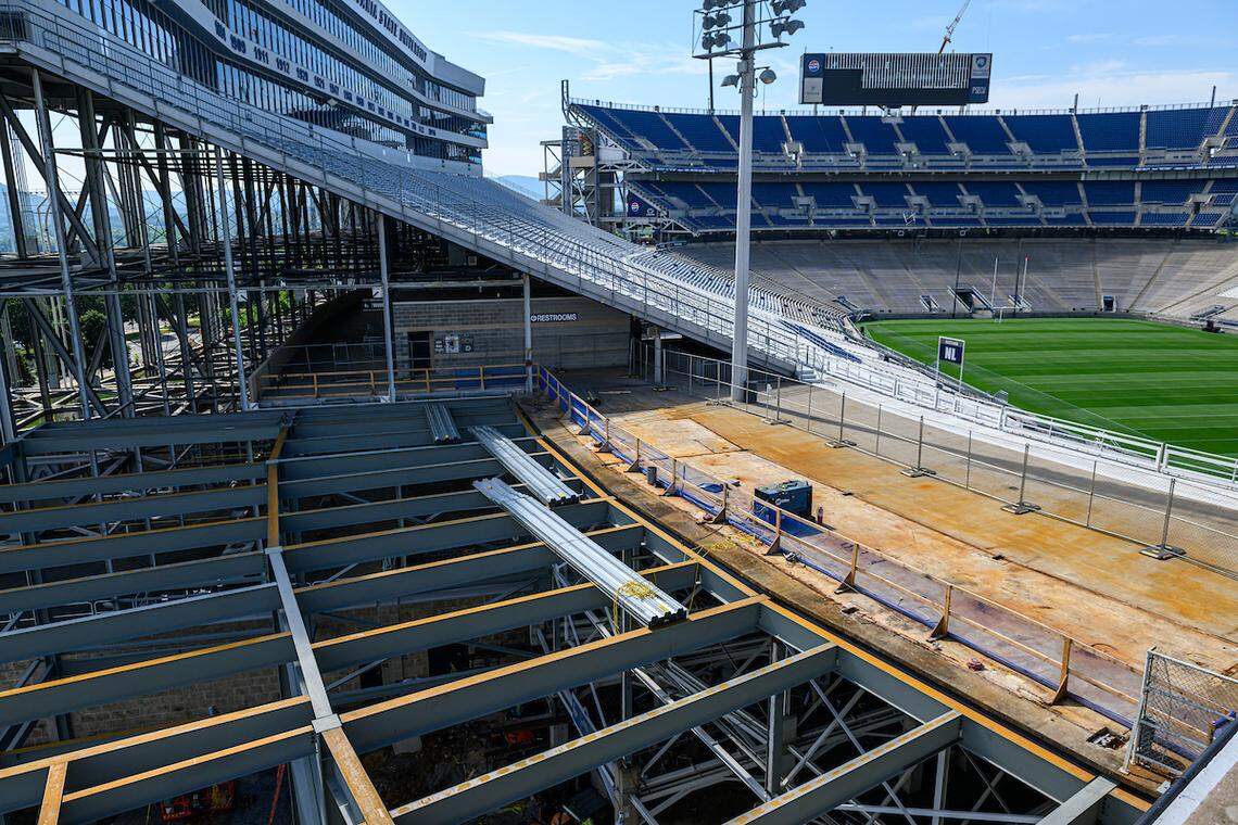 Work is underway at Beaver Stadium. This round of projects is expected to be complete by the start of the football season.