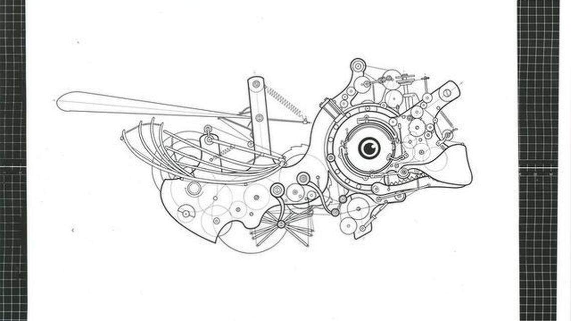 Art by Chris Ware for “The Wind-Up Bird Chronicle” by Haruki Murakami, first American edition, 1997, published by Alfred A. Knopf. Jacket design by Chip Kidd.
