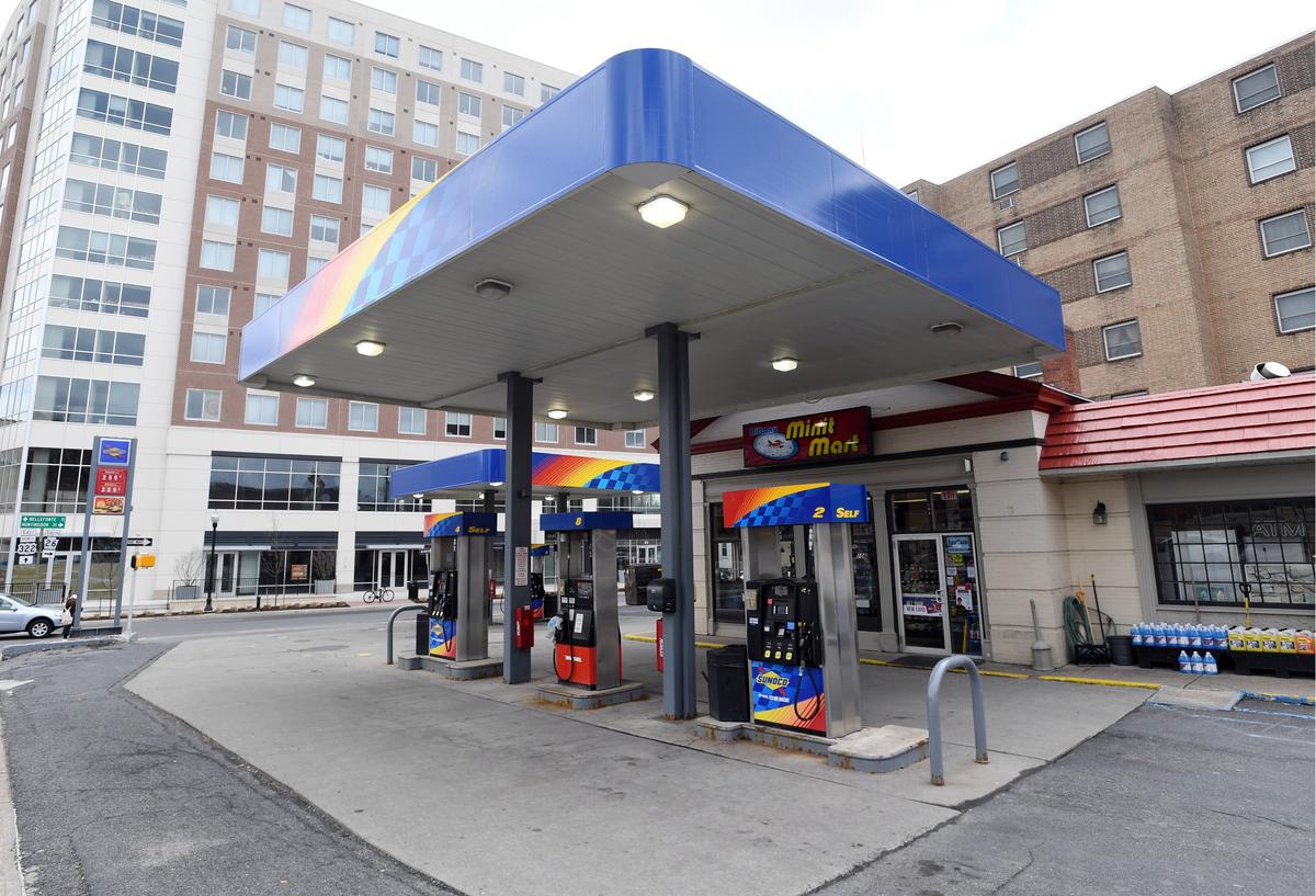 The Sunoco gas station and Nittany Minit Mart at 106 N. Atherton St. on April 10, 2018.
