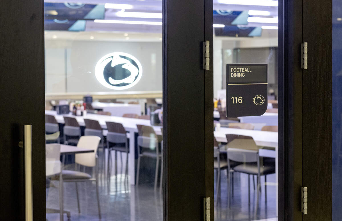 Penn State football has its own dining area in the  Greenberg Indoor Sports Complex.