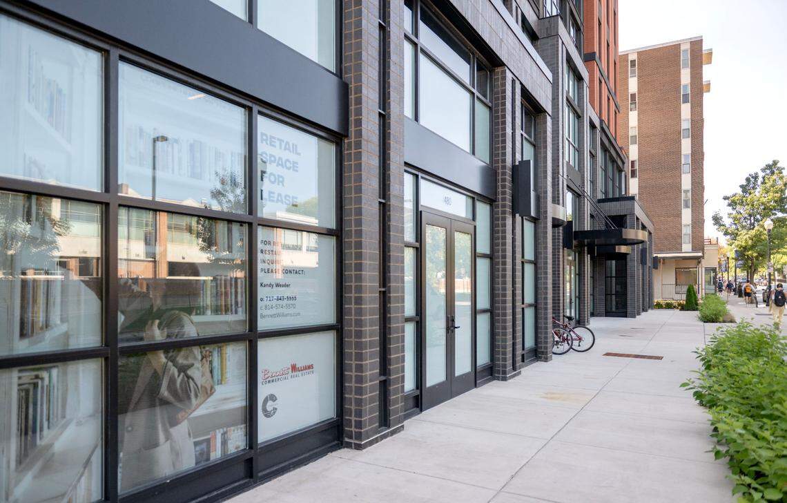 New restaurants are coming to the first floor of the oLiv Hetzel high-rise, which is pictured in September 2024. 