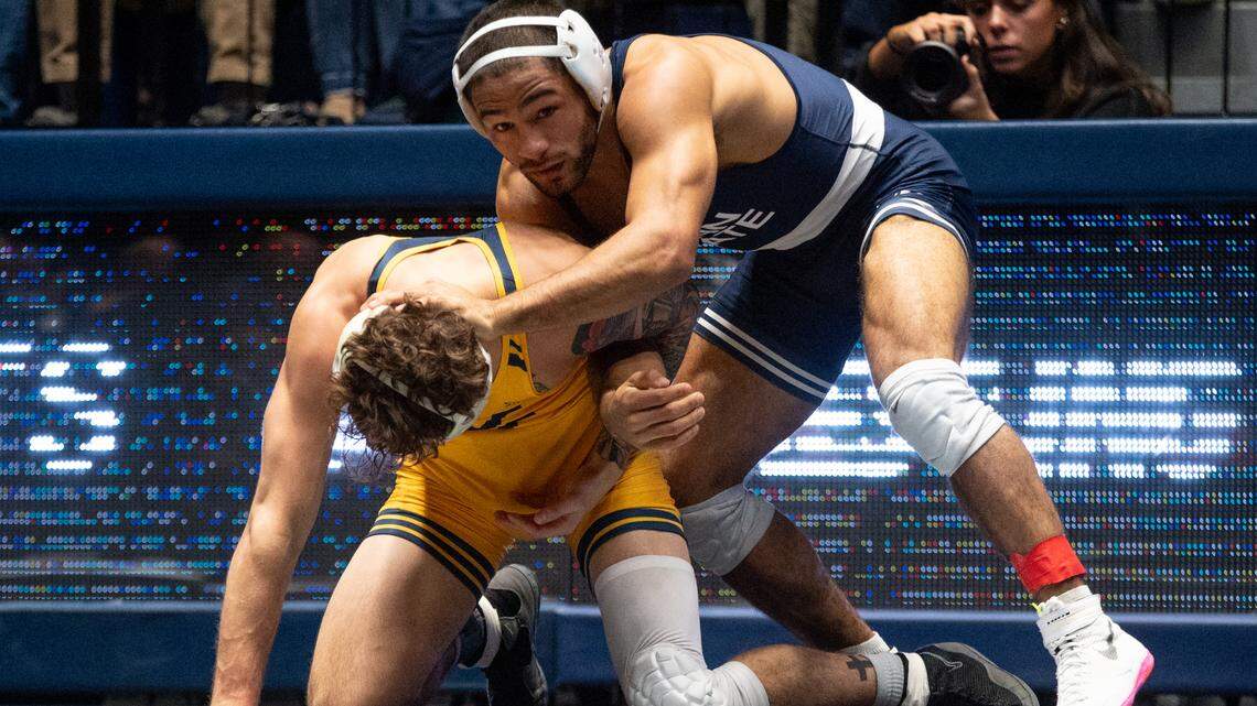 Penn State’s Shayne Van Ness makes emphatic return to mat in NWCA All-Star Classic