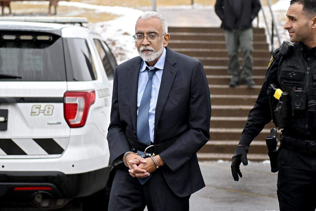 Subramanyam “Subu” Vedam arrives at the Centre County Courthouse for his Post-Conviction Relief Act hearing on Thursday, Feb. 6, 2025.