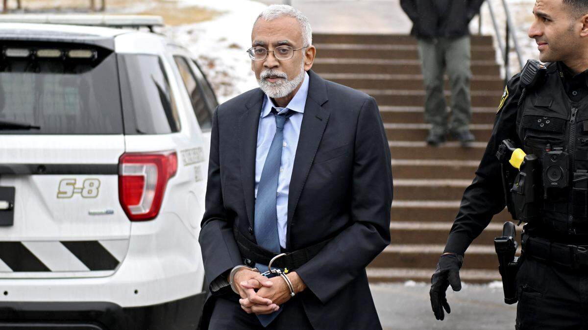 Subramanyam “Subu” Vedam arrives at the Centre County Courthouse for his Post-Conviction Relief Act hearing on Thursday, Feb. 6, 2025.