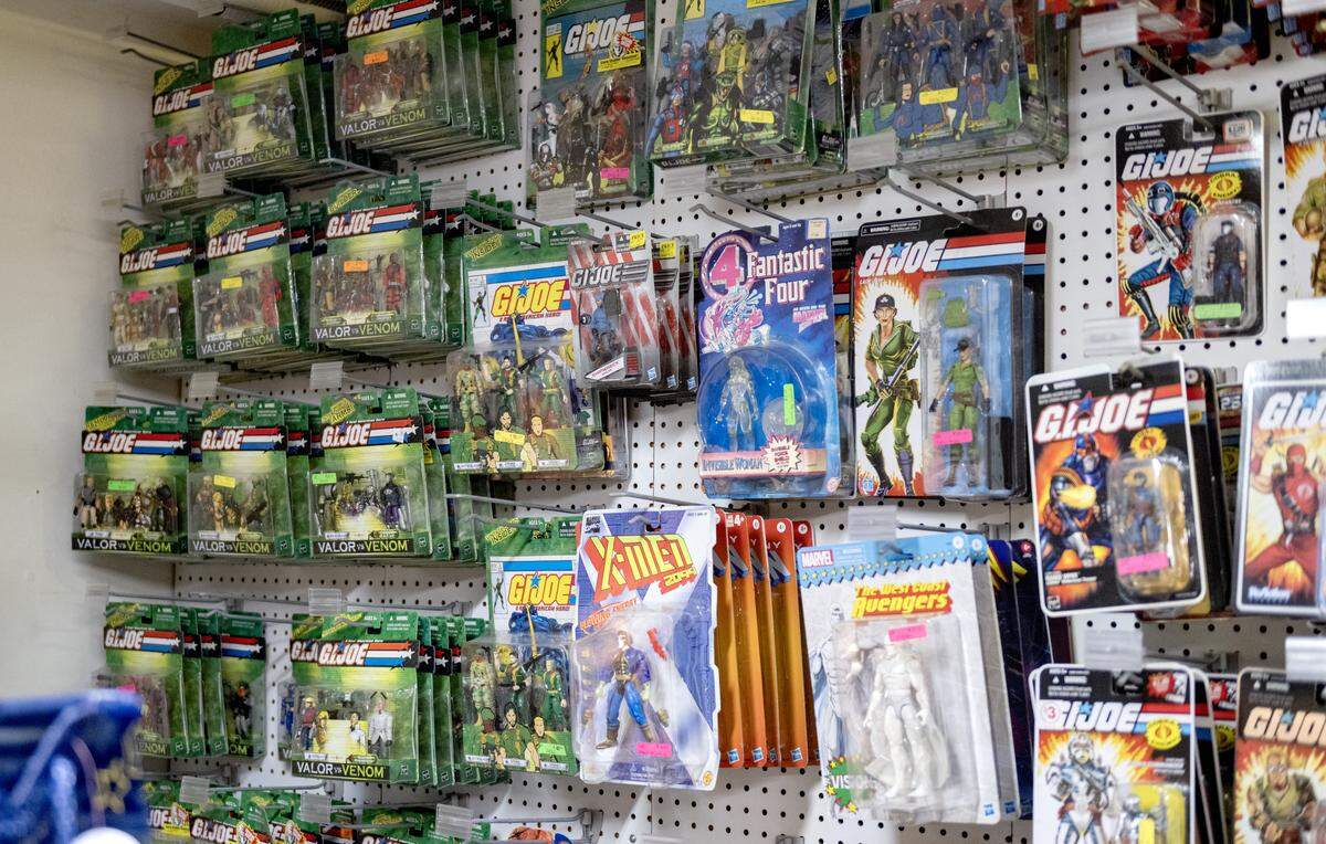 A well of G.I. Joe figurines at Unlimited Treasures 2 along the Benner Pike on Thursday, Aug. 28, 2025.  