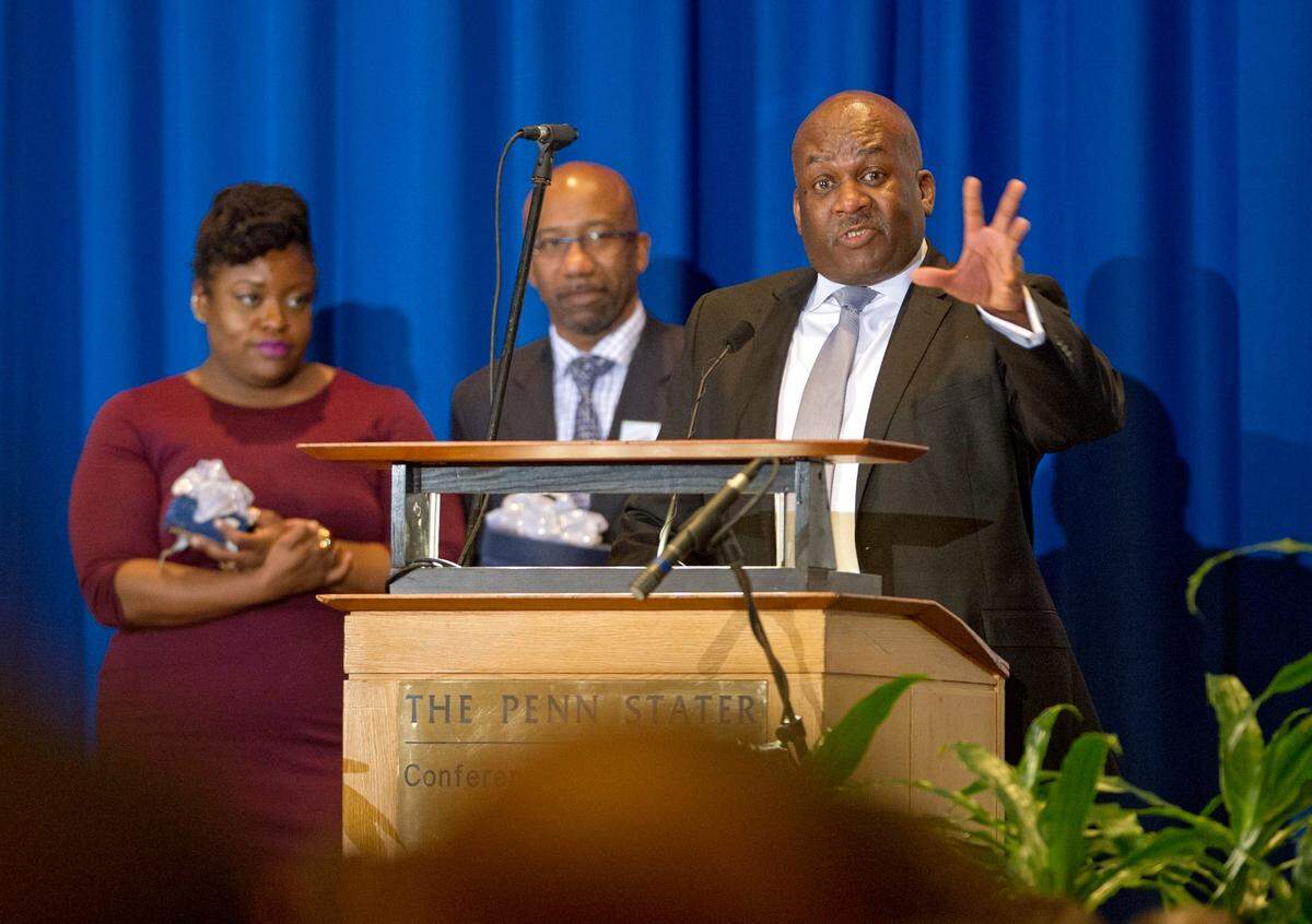 Essence of Joy director Anthony Leach is honored during the 41st Annual Dr. Martin Luther King, Jr. Memorial Banquet on January 15, 2016.