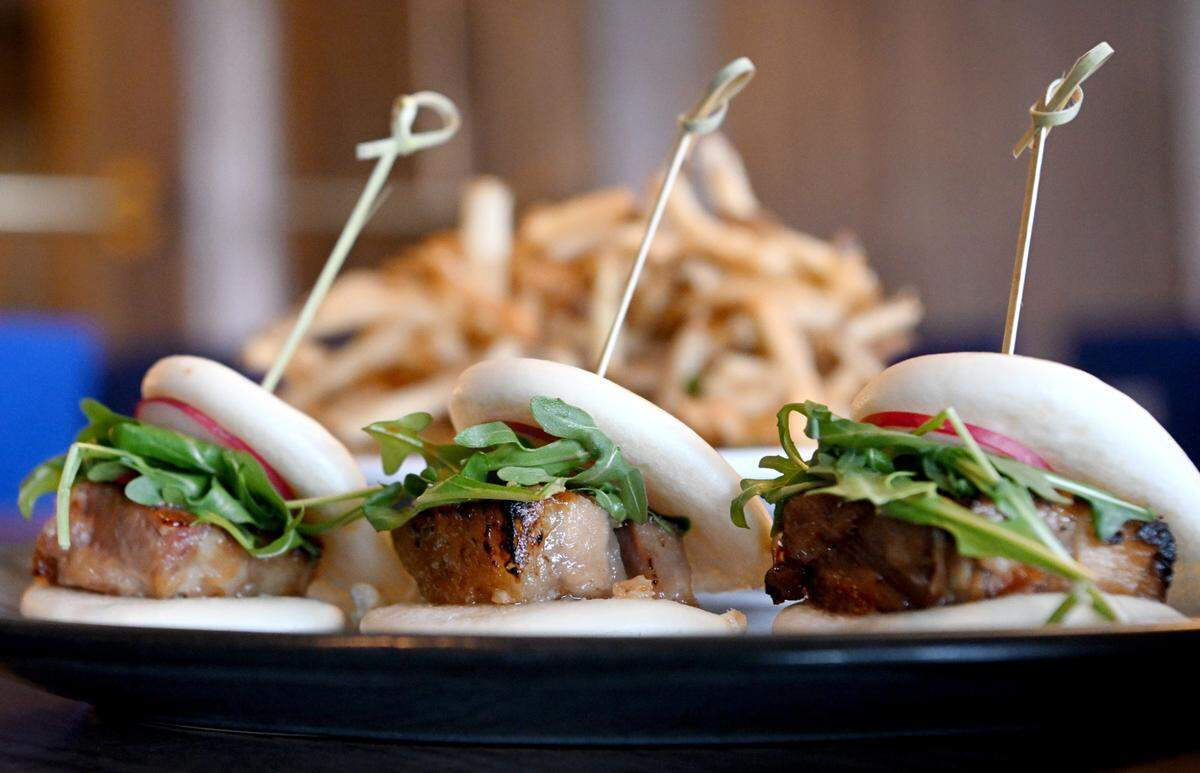 Candied pork belly confit on bao buns are on the menu at Tussey Bär and Kitchen.