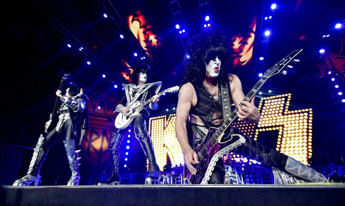 Paul Stanley and the members of Kiss rock the stage as their Freedom to Rock Tour makes a stop at the Bryce Jordan Center on Tuesday, Aug. 30, 2016.  