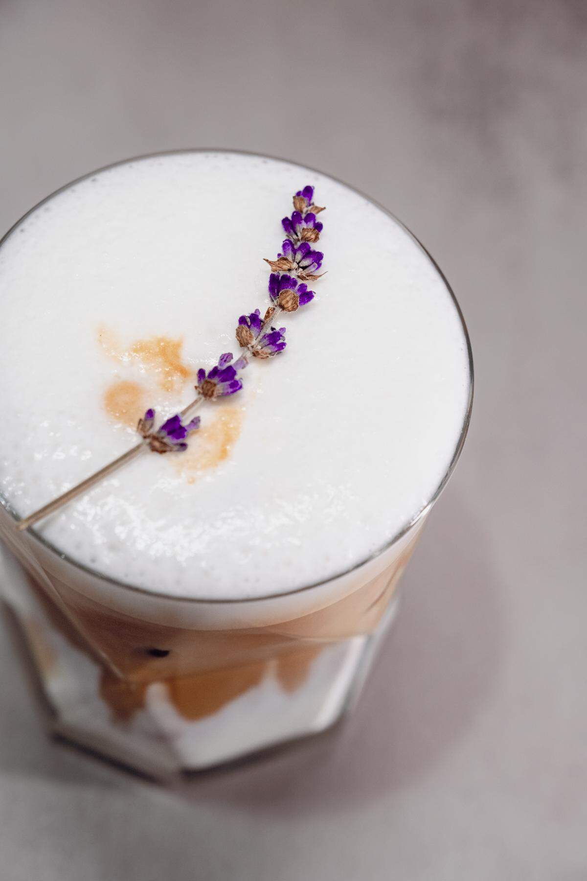 A lavender latte from Chew Chew Bun.