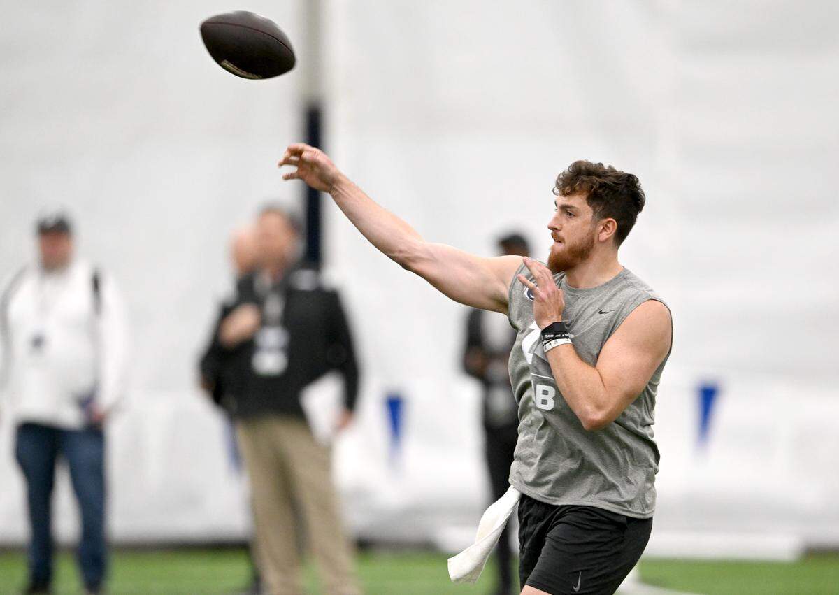 Quarterback Sean Clifford during Penn State football’s Pro Day on Friday, March 24, 2023.
