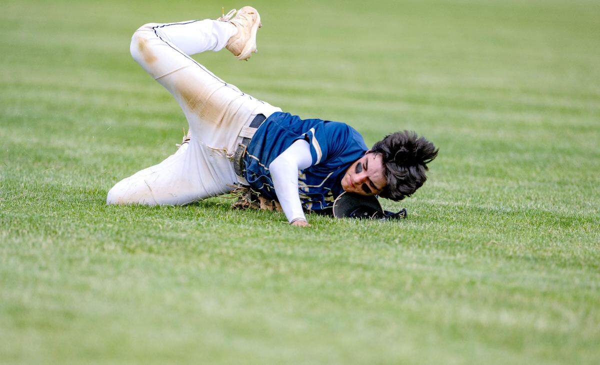 Bald Eagle Area’s Connor Perry makes a diving stop during the game against Lakeview in the PIAA first round on Monday, June 3, 2024.