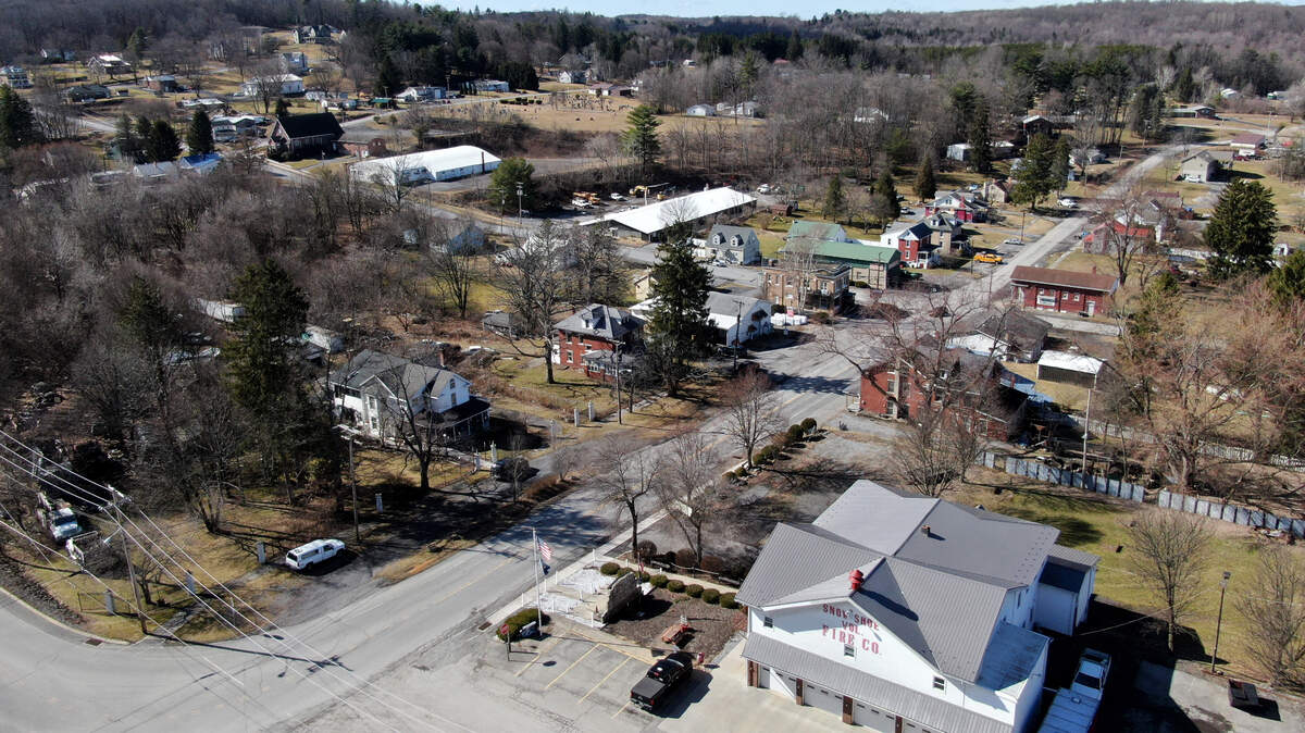 A look down East Olive Street in Snow Shoe Borough on Thursday, Feb. 23, 2023.  