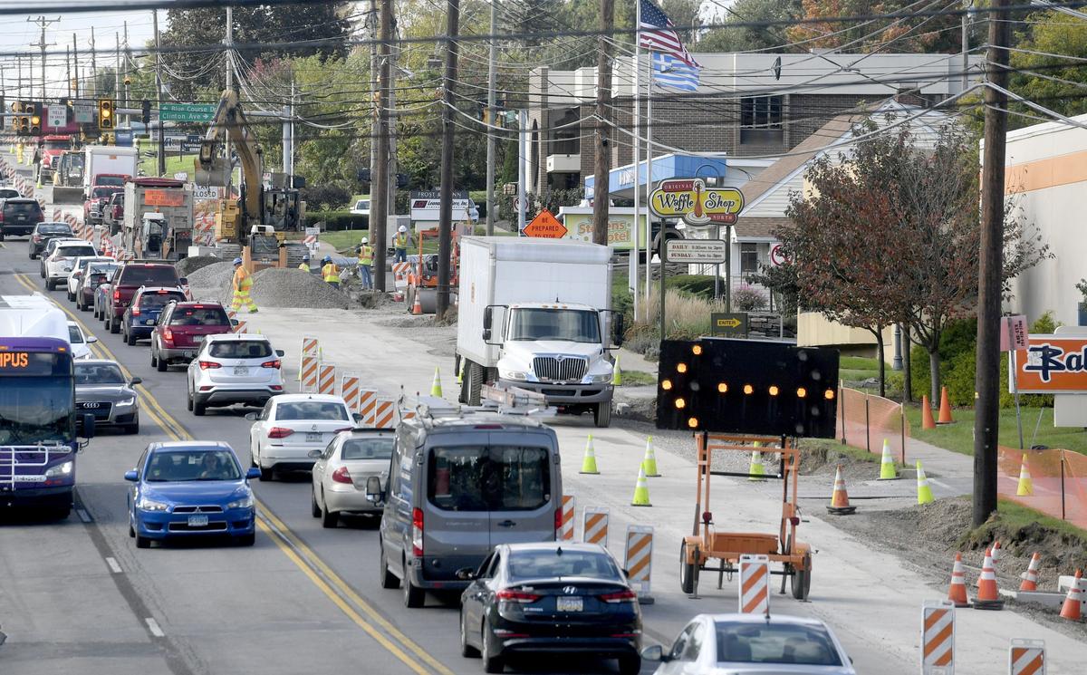 Construction continues on North Atherton Street.