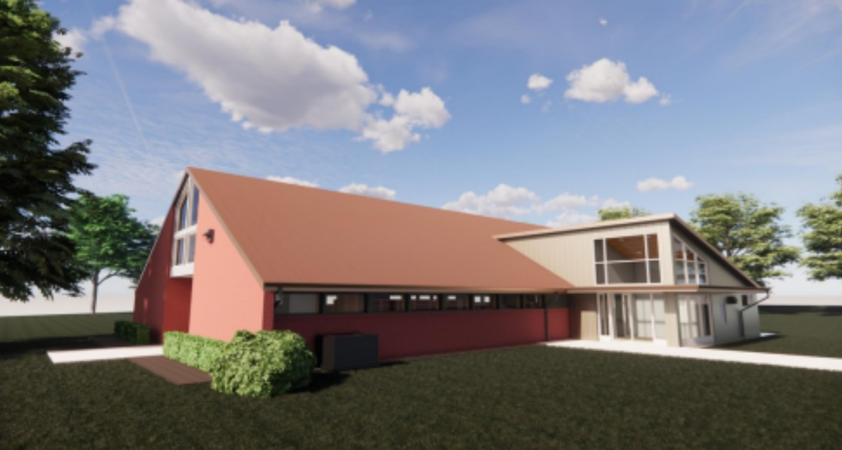 A rendering of what the Centre Hall Library will look like with its proposed addition.