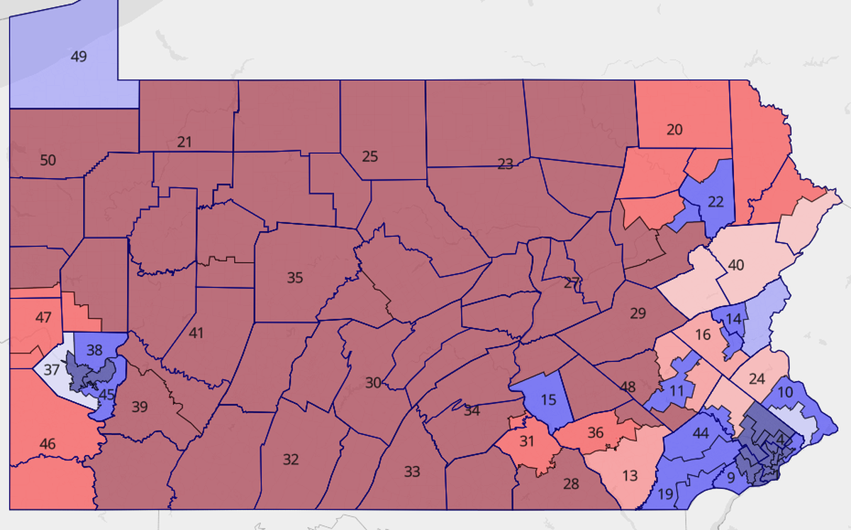 Likely result of the LRC proposed Senate map.