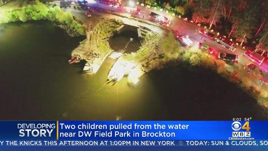 Two cousins, ages 12 and 13, drowned Saturday evening after one fell into Brockton Lake in Massachusetts while skipping stones and the other tried to rescue him, authorities say.