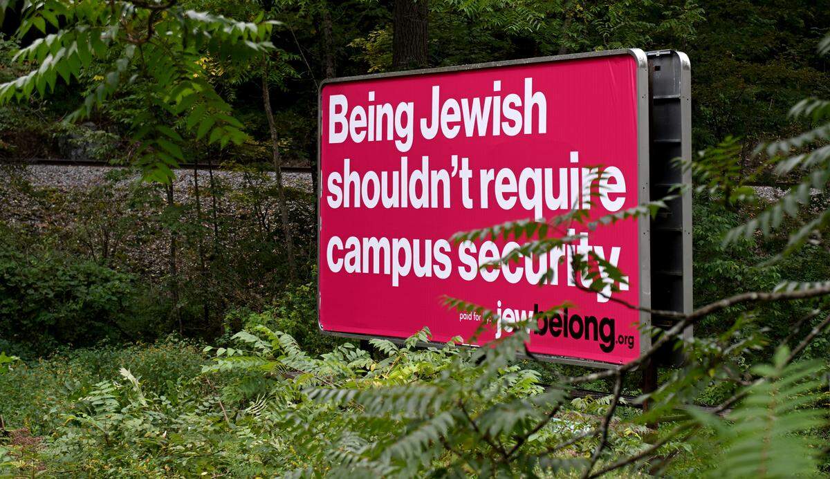 There are several Pro-Jewish billboards around the Centre County like this one on Axemann Road. 