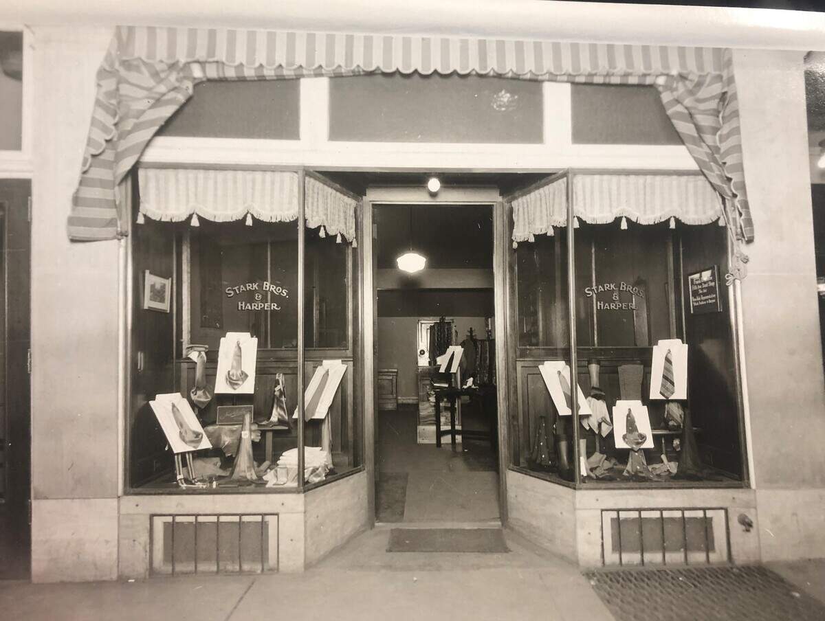 A very early view of the original Harpers, when it was first known as “Stark Bros. & Harper.” Jack Harper bought out the Stark Brothers’ share in 1938 so, in some form, Harpers has now stood for 97 years.