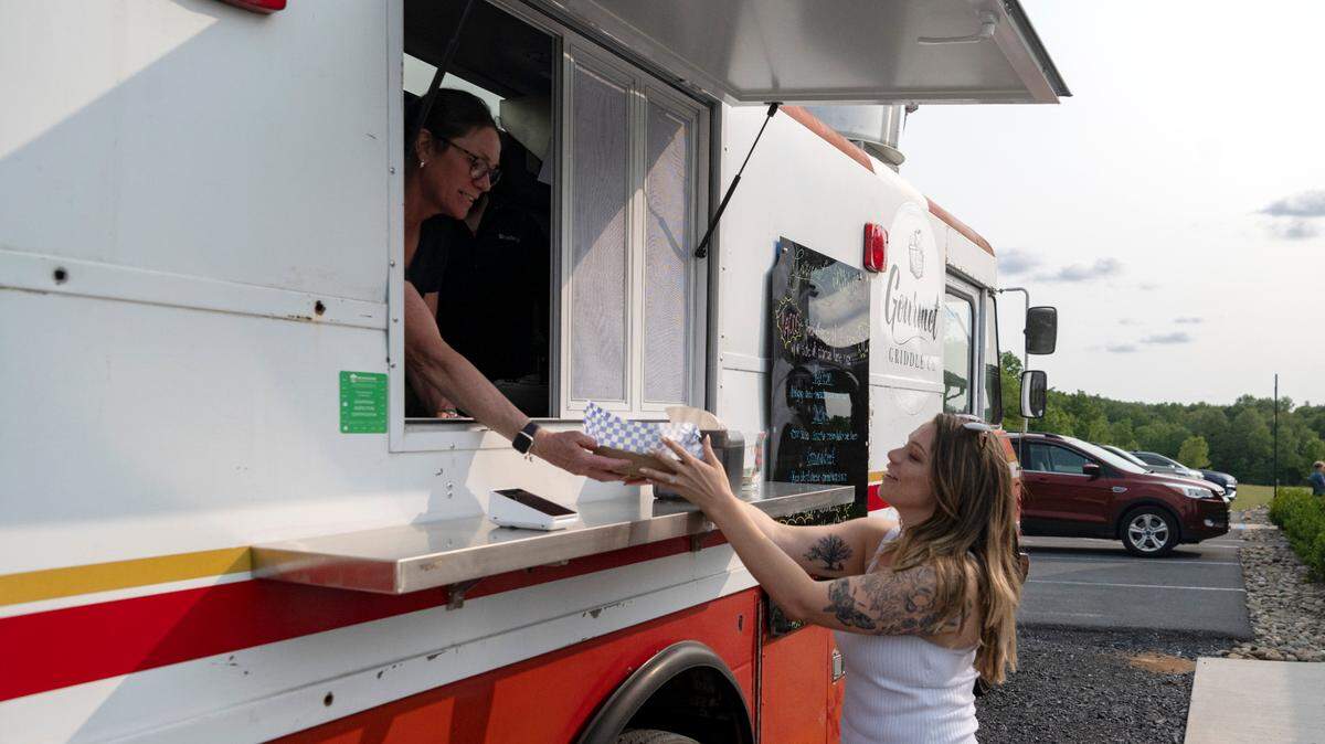 Gourmet Griddle Co. serves customers at University Winery on Thursday, June 15, 2023.