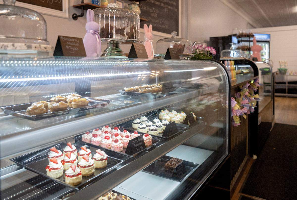 A variety of treats including cookies, mini cheesecakes, brownies, cupcakes and and candy apples fill the cases at Sweet Suite at 119 N. Front St. in Philipsburg on Wednesday, March 27, 2024.