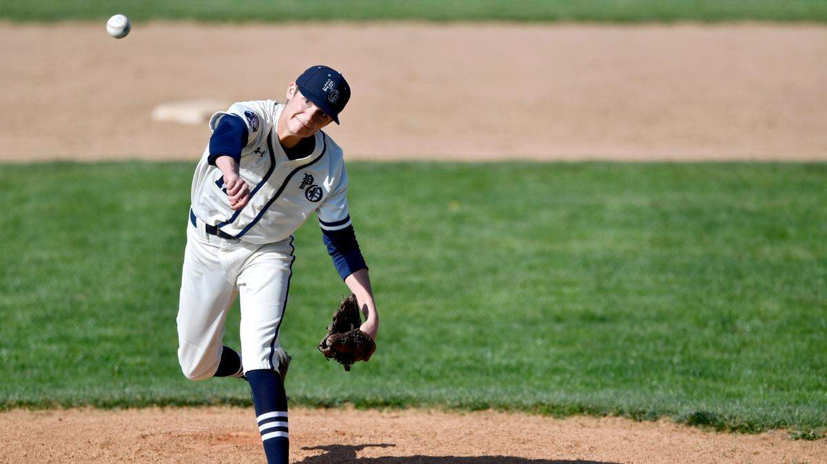 Philipsburg-Osceola’s Colby Hahn pitches during the baseball game against Bald Eagle Area on Thursday, April 28, 2022.