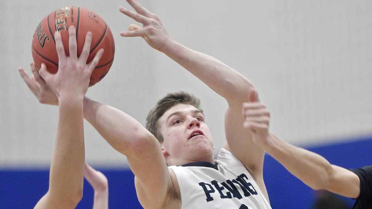 Penns Valley’s Logan Snyder goes in for a layup against Clearfield back in January. Snyder led all scorers in the Rams’ narrow loss to Forest Hills in Thursday’s District 6 playoffs.