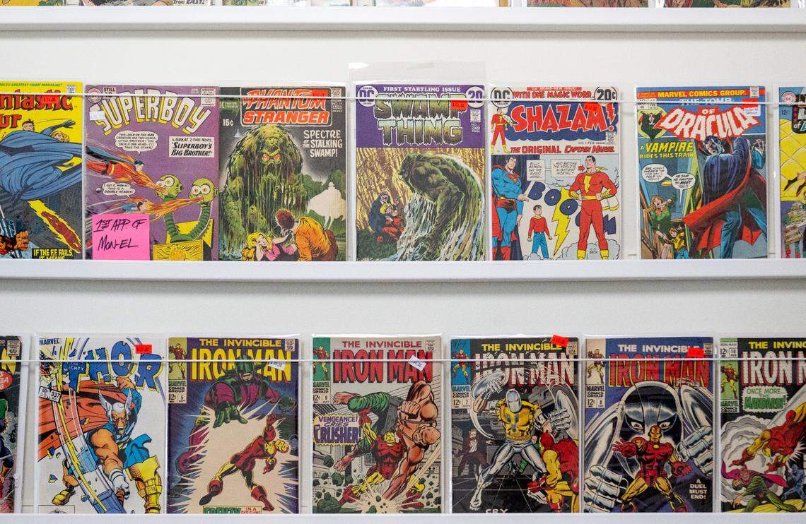 A small section of comic books available at Comic Cove on Monday, May 20, 2024.