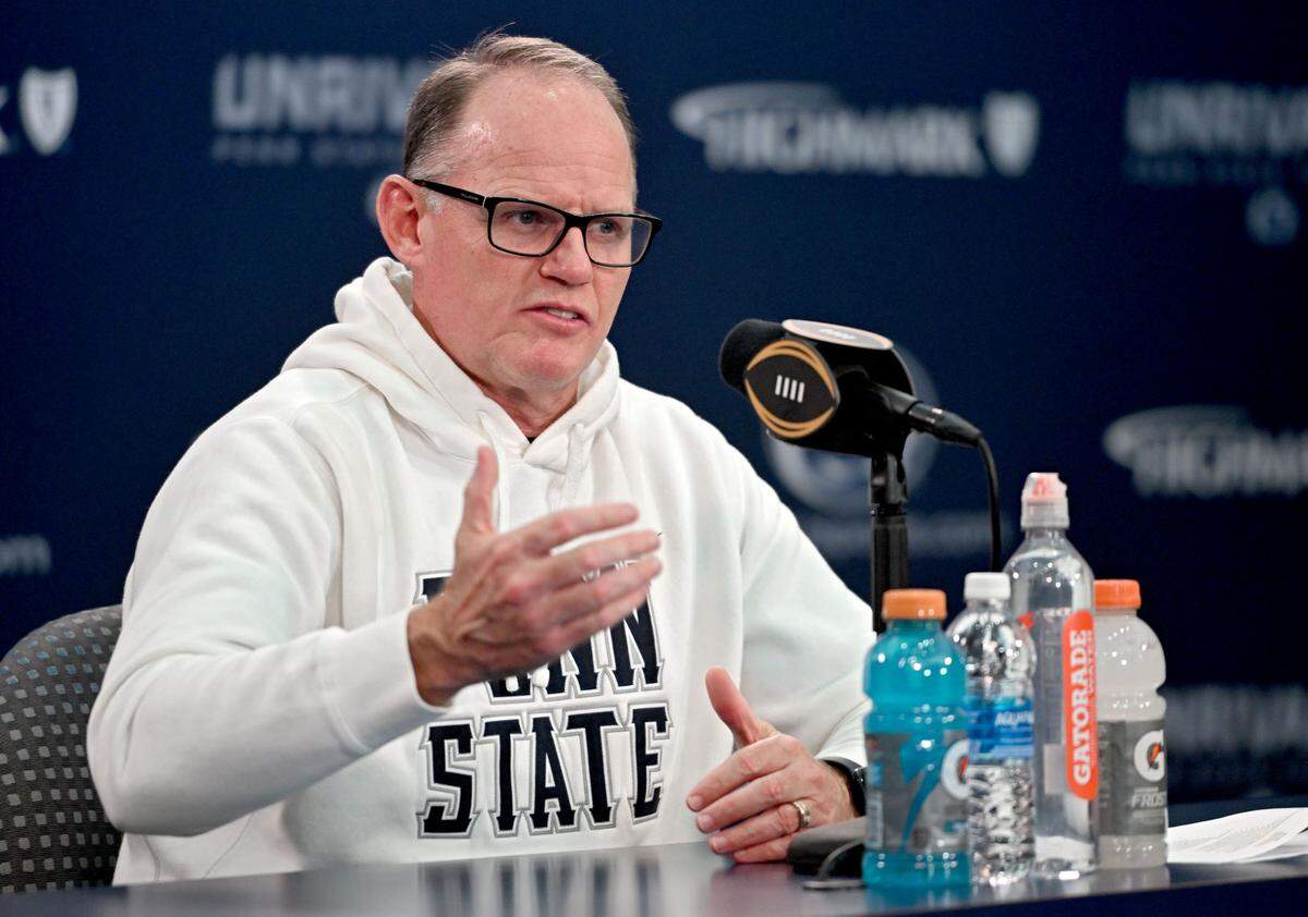 Penn State defensive coordinator Tom Allen answers questions during a press conference on Tuesday, Dec. 17, 2024.