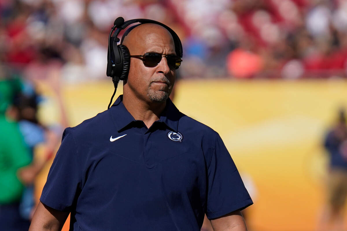 Penn State head coach James Franklin during the second half of the Outback Bowl on Saturday.