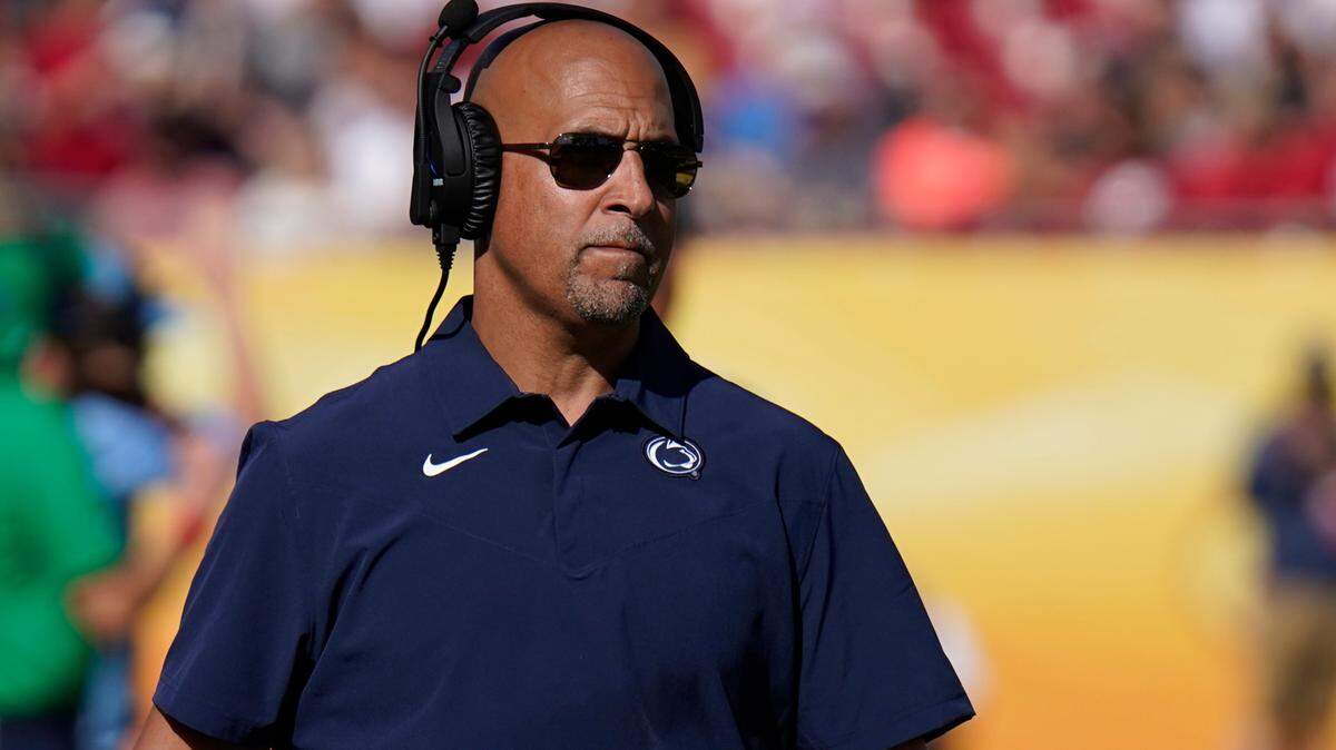 Penn State head coach James Franklin during the second half of the Outback Bowl NCAA college football game against Arkansas Saturday, Jan. 1, 2022, in Tampa, Fla.