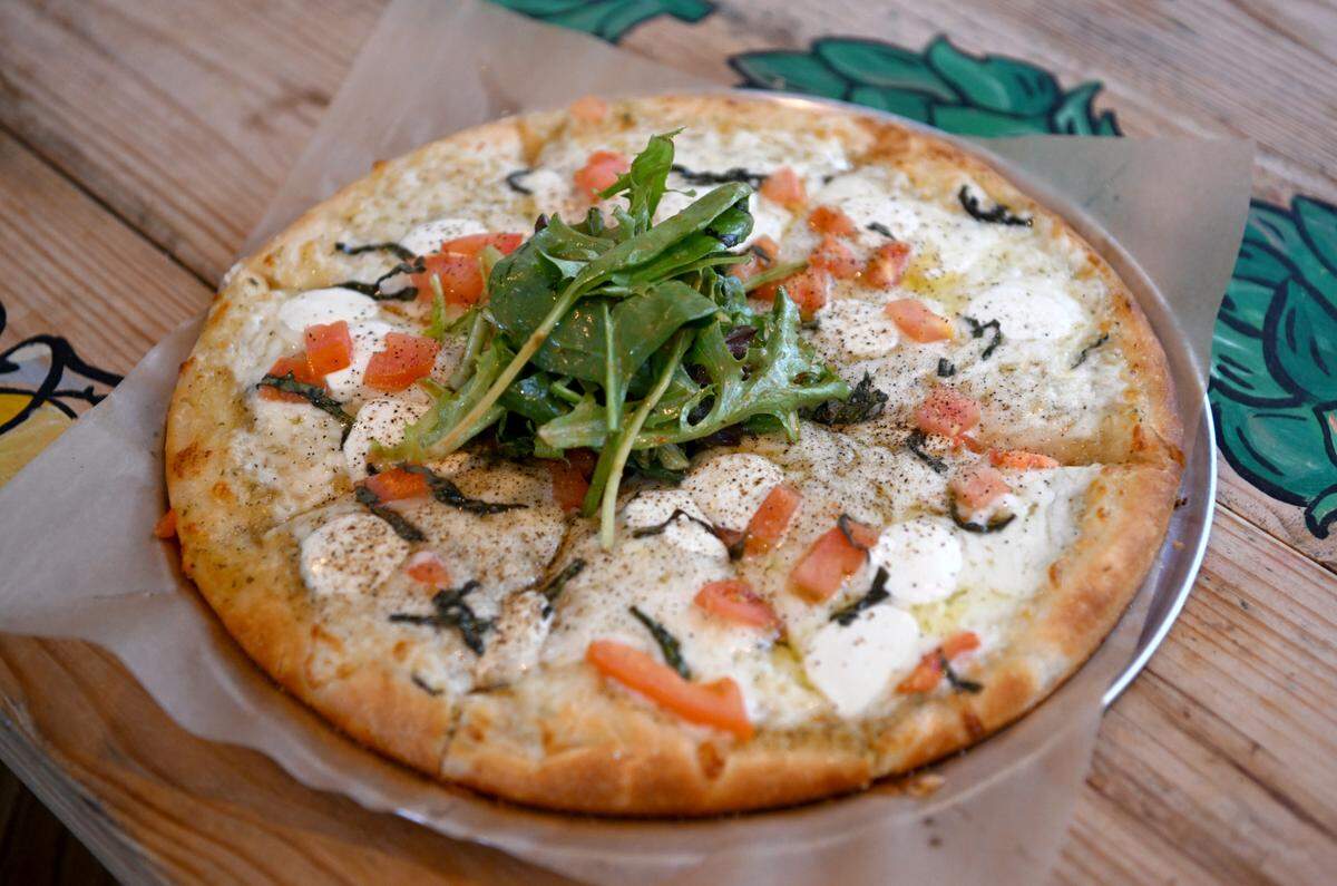 A caprese pizza from Voodoo Brewery in State College on Tuesday, October. 24, 2023.