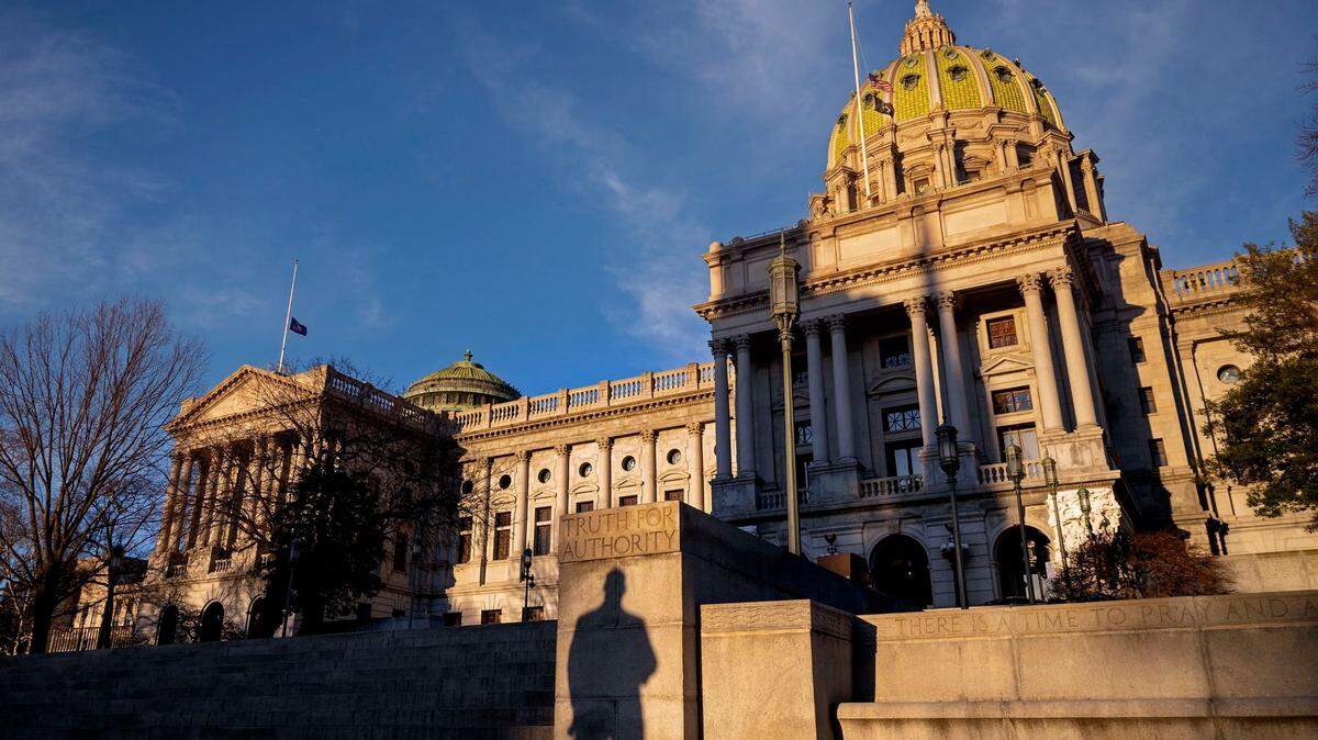 The Pennsylvania Capitol building in Harrisburg.