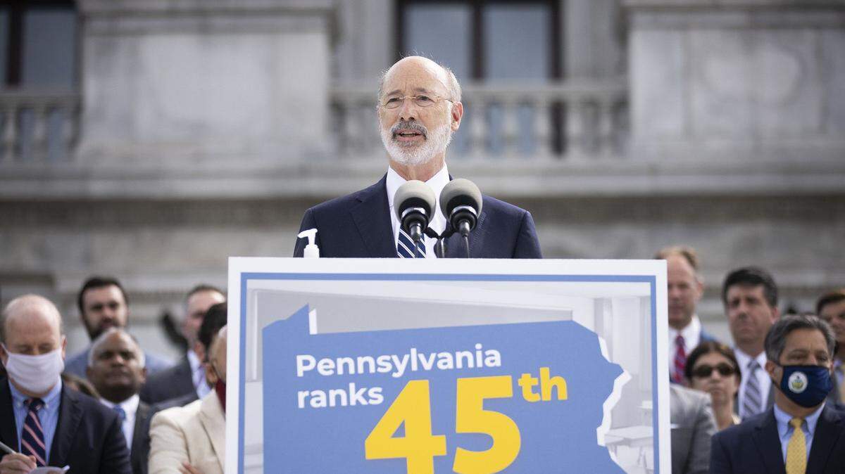 Gov. Tom Wolf, a Democrat, said he believed the decades-old state education funding formula is inadequate and has historically shortchanged schools in both urban and rural districts hanging on by a financial thread.