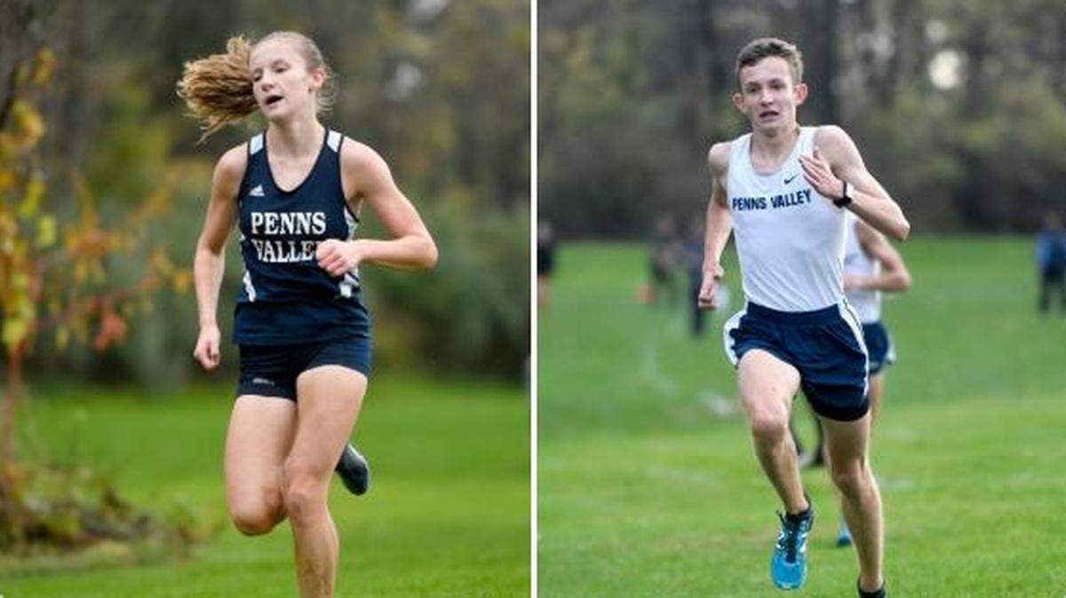 Penns Valley’s Kelsey Hull and Colton Sands ran to individual and team conference titles at the Mountain League Cross-Country Championships on Wednesday in Spring Mills.