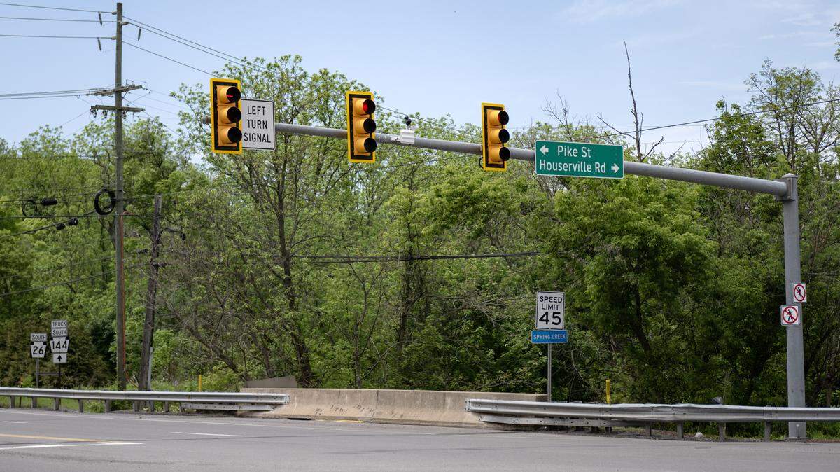 The bridge on College Avenue that crosses over Spring Creek near the intersection of Houserville Road and Pike Street on Wednesday, May 27, 2026. The bridge will be reconstructed this summer and cause lane and road closures. 