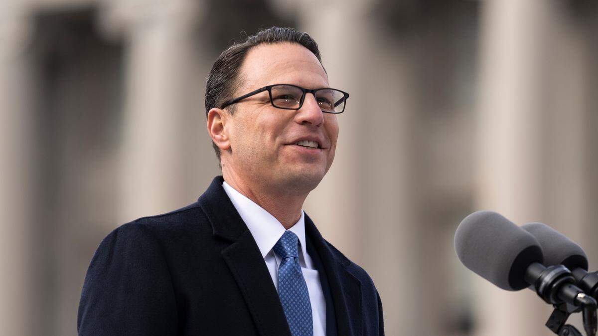 Pennsylvania’s Democratic Gov. Josh Shapiro speaks at the state Capitol, Jan. 17, 2023, in Harrisburg.