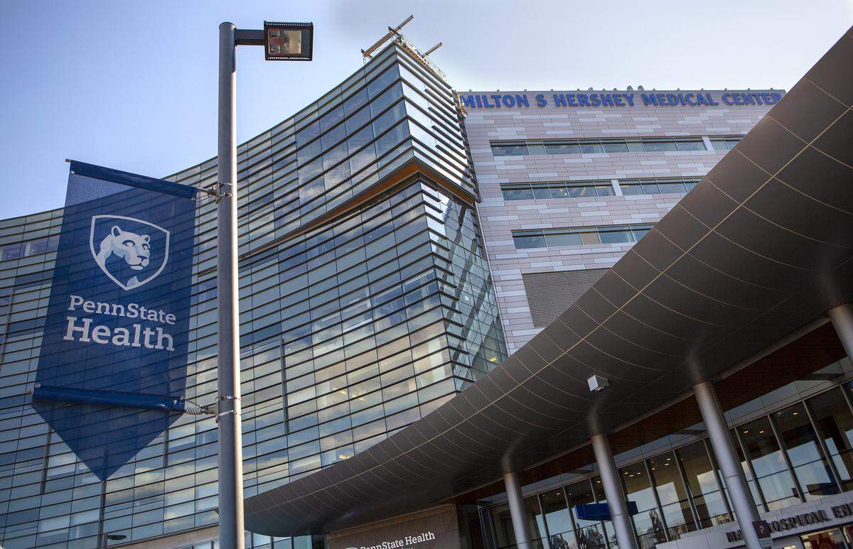The exterior of Penn State Milton S. Hershey Medical Center