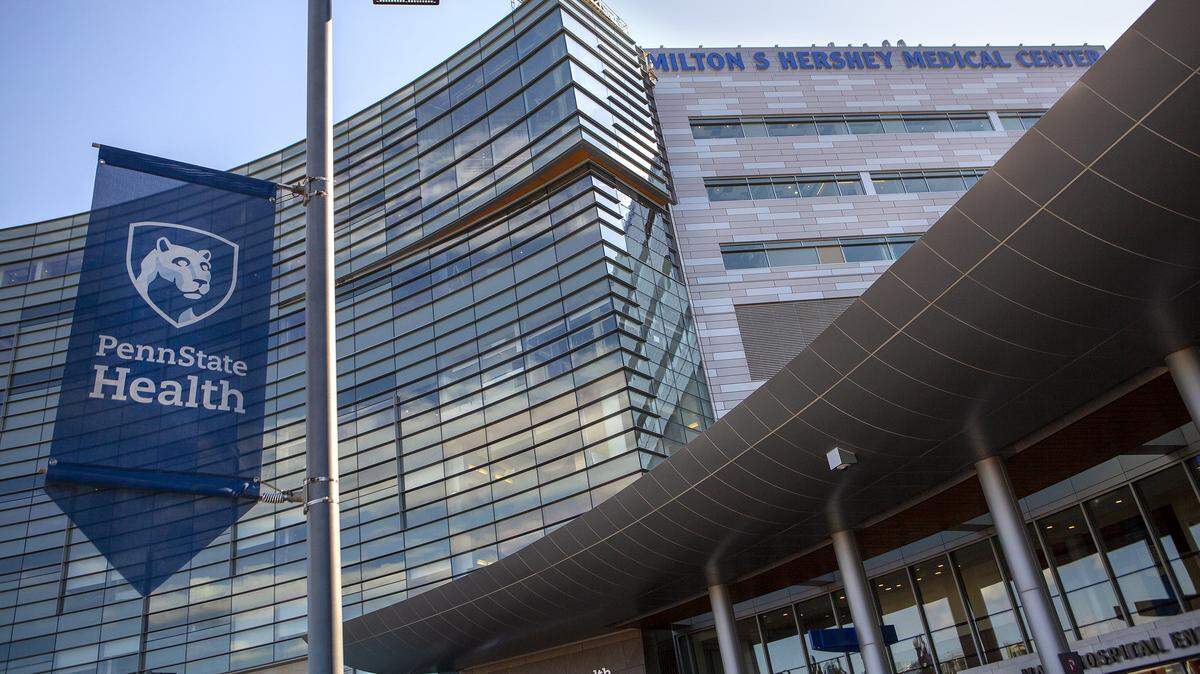 The exterior of Penn State Milton S. Hershey Medical Center.