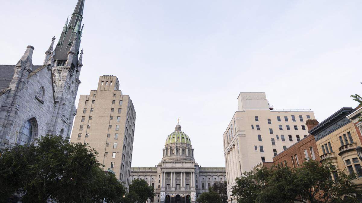 The view of the Pennsylvania Capitol in Harrisburg from State Street. Here’s what to know about new state laws taking effect soon.