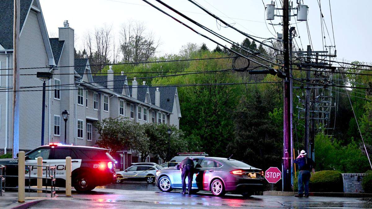 Police respond to call at 1550 University Drive in State College after a severe storm passed through the area on Tuesday, April 29, 2025.