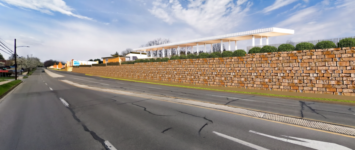 This rendering shows the proposed redevelopment of the former Autoport property along South Atherton Street in State College.