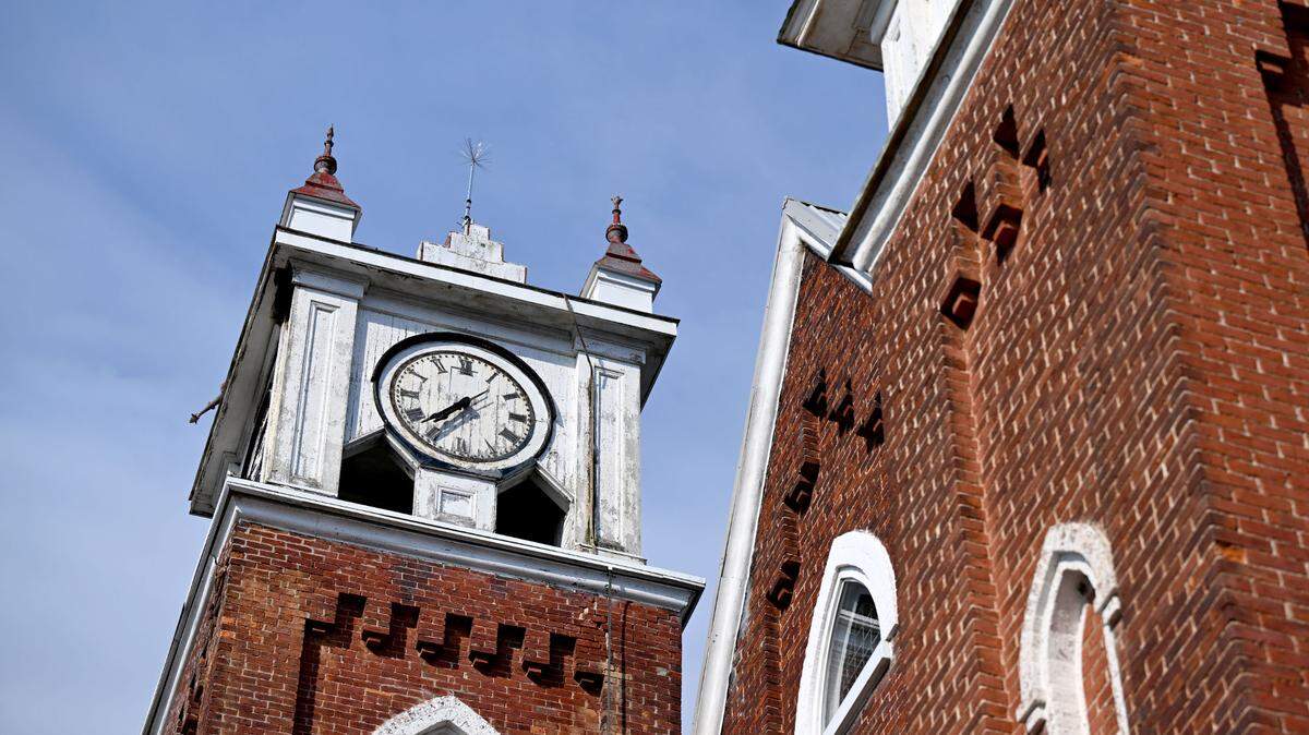The clock tower at 117 Penn St. in Millheim is pictured on Wednesday, March, 12, 2025. Daylight saving time begins at 2 a.m. on Sunday, March 8. 