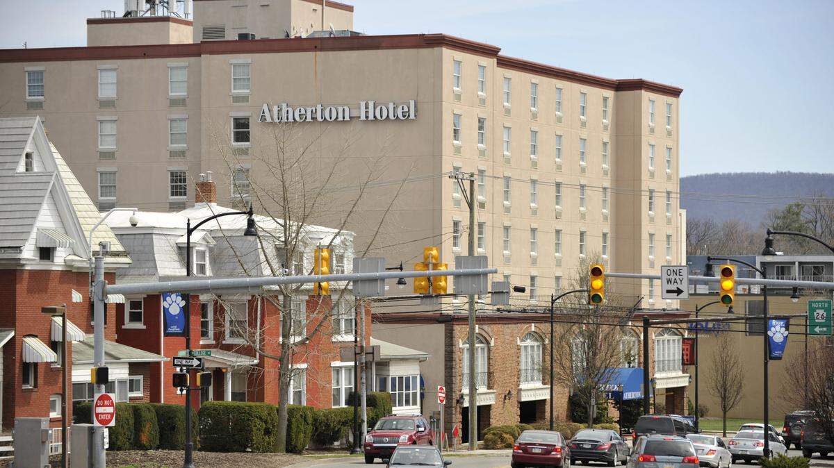 The Atherton Hotel along Atherton Street, in 2014. Centre County is proposing raising the hotel occupancy tax from 2.5 percent to 5 percent.