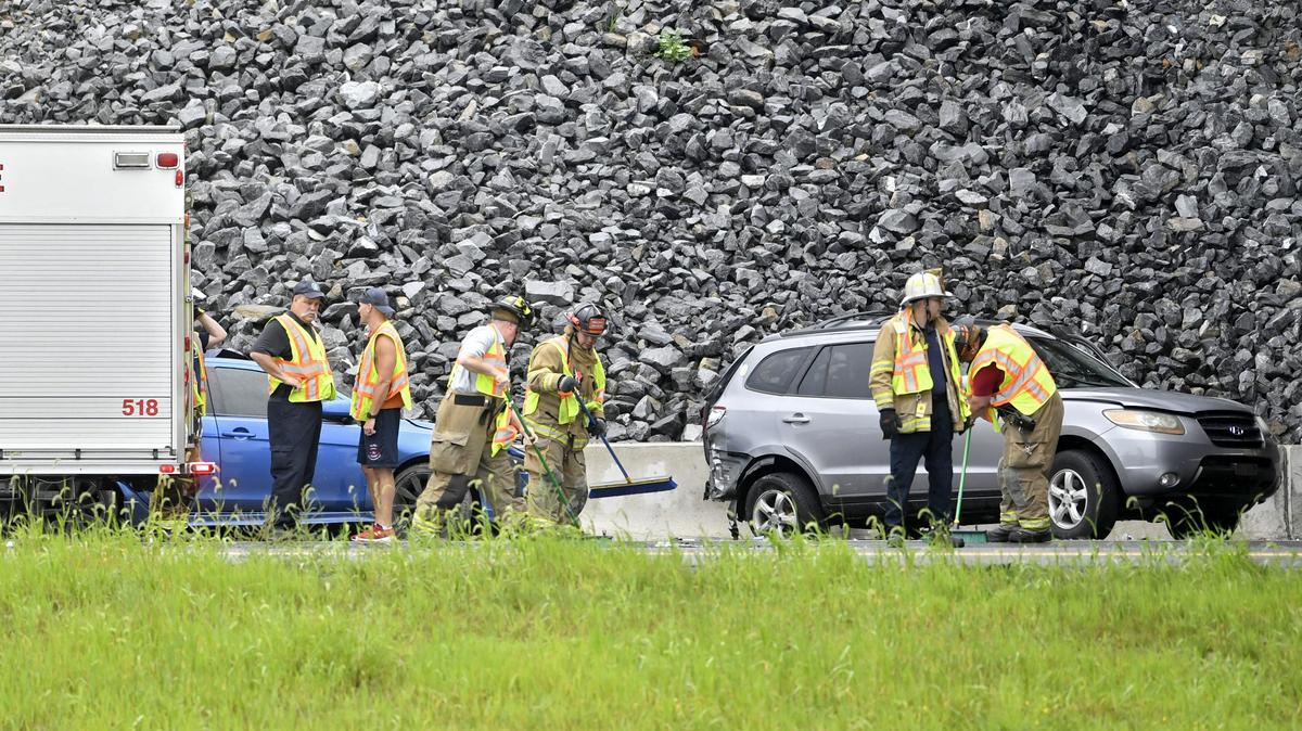 An accident happened on I-99 north bound under the Waddle Road bridge at the Toftrees interchange on Thursday, August 2, 2018.  