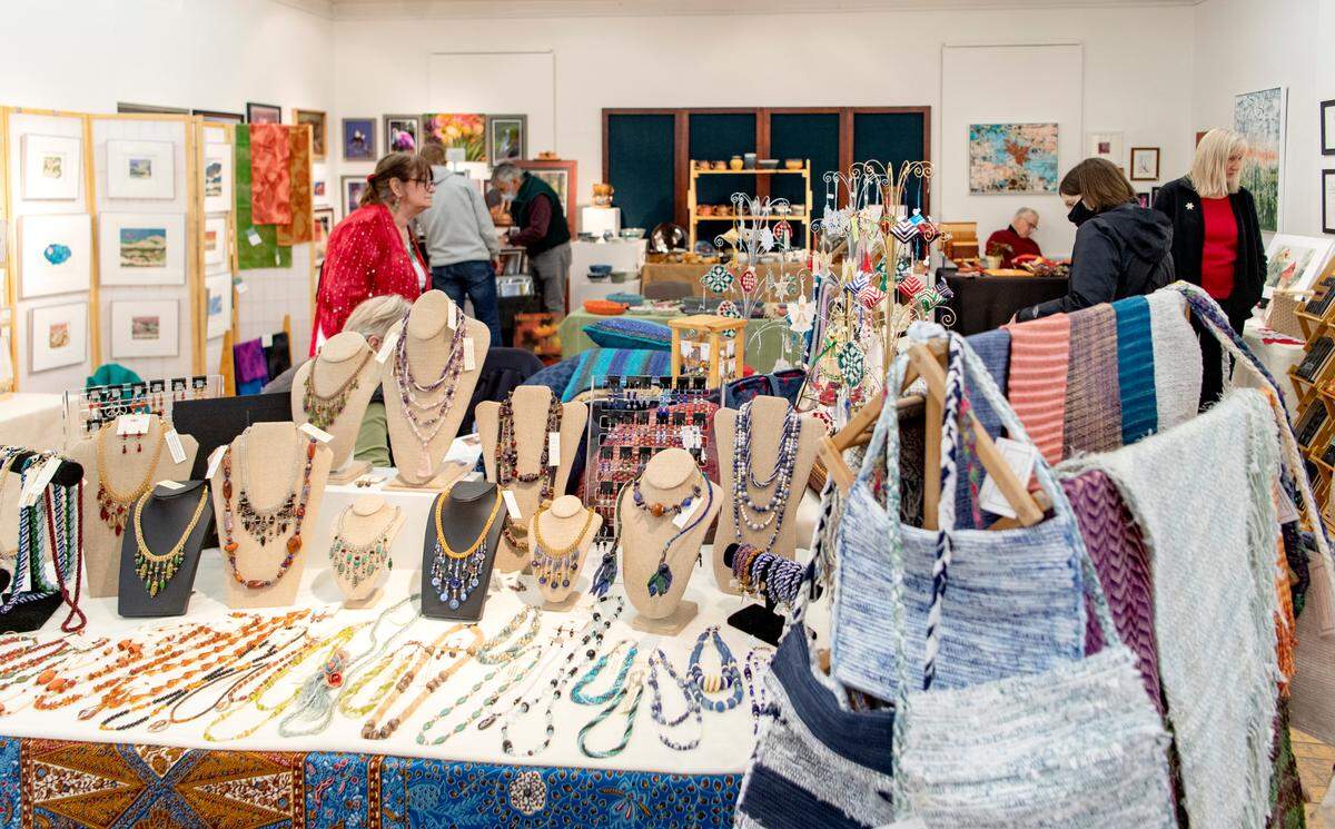 Local artists display their work during the Lemont Gallery Shop Winter Market on Dec. 10.