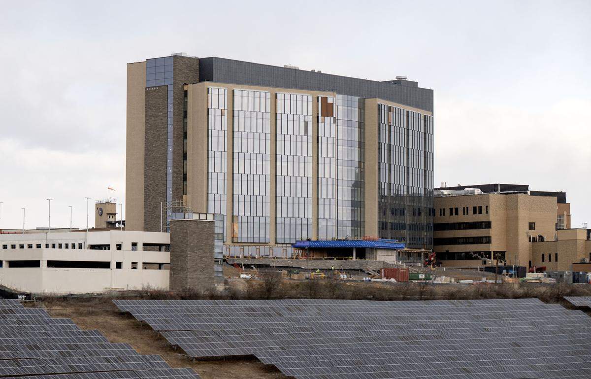 Construction continues on Mount Nittany Health’s patient tower on Tuesday, Dec. 30, 2025.
