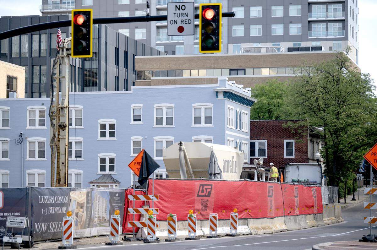 Construction for Nittany Residence Club on the corner of South Atherton Street and Beaver Avenue on Tuesday, June 2, 2026.  
