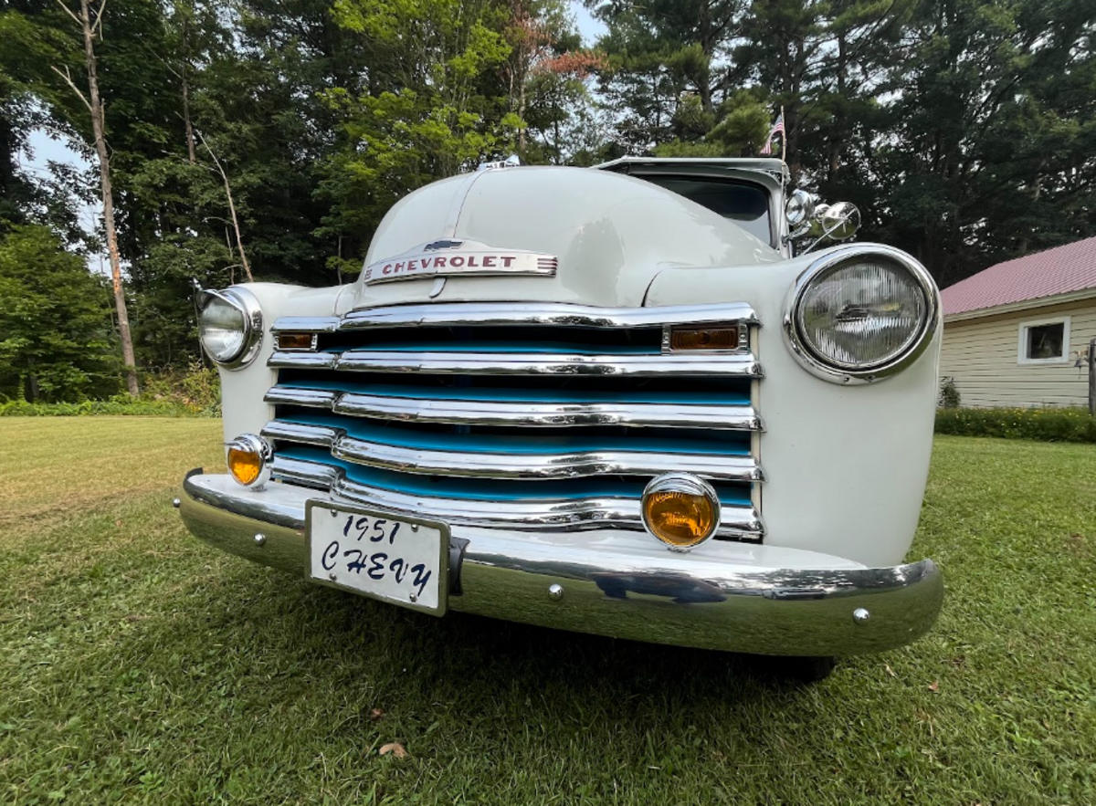 A 1951 Chevrolet 3100 Pickup for sale in Karthaus during the 100 Mile Yard Sale on Friday, July 17, 2026.