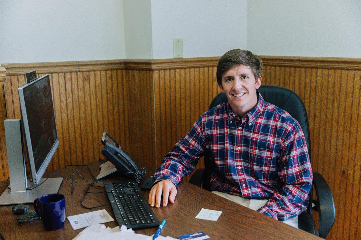Pa. state Rep. Dallas Kephart in his district office, where he spent considerable time during a leadership power struggle.