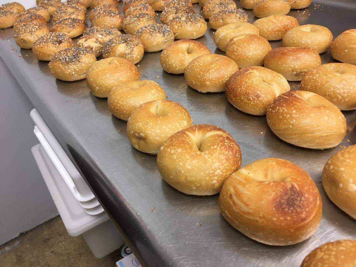 Brown Owl Bagelry offers a variety of fresh, New York-style bagels.